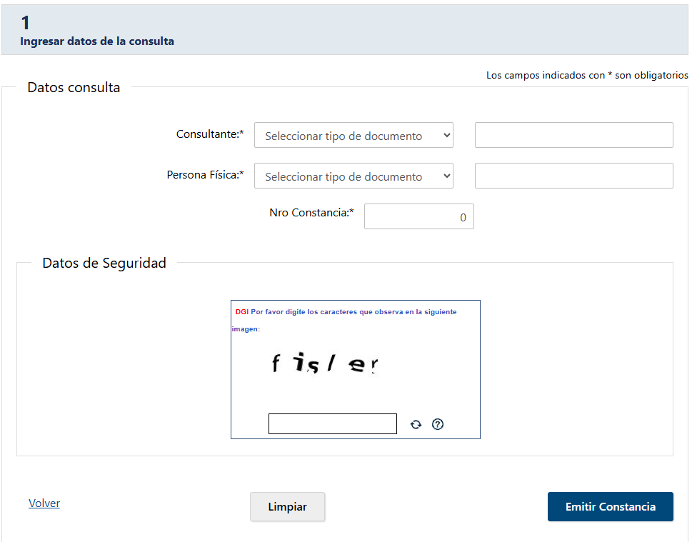 Consulta Devolución IRPF DGI